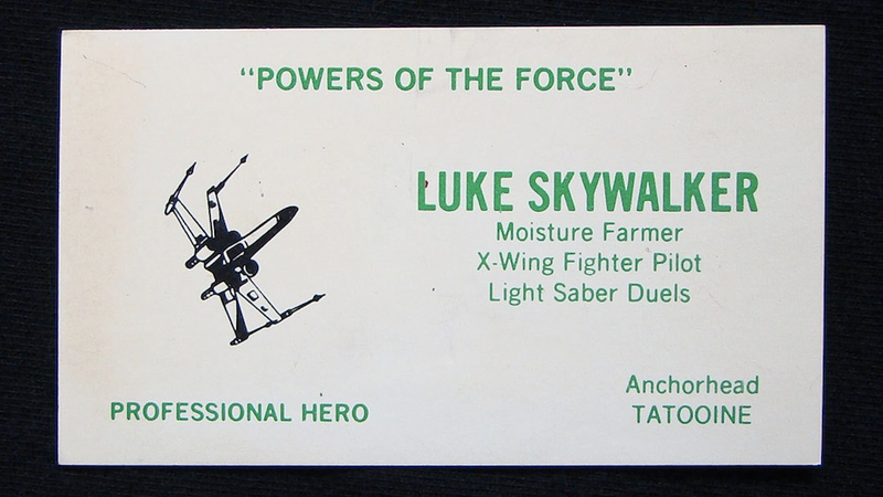 Illustration for article titled If Star Wars Characters Had Business Card, They Would Look Like This